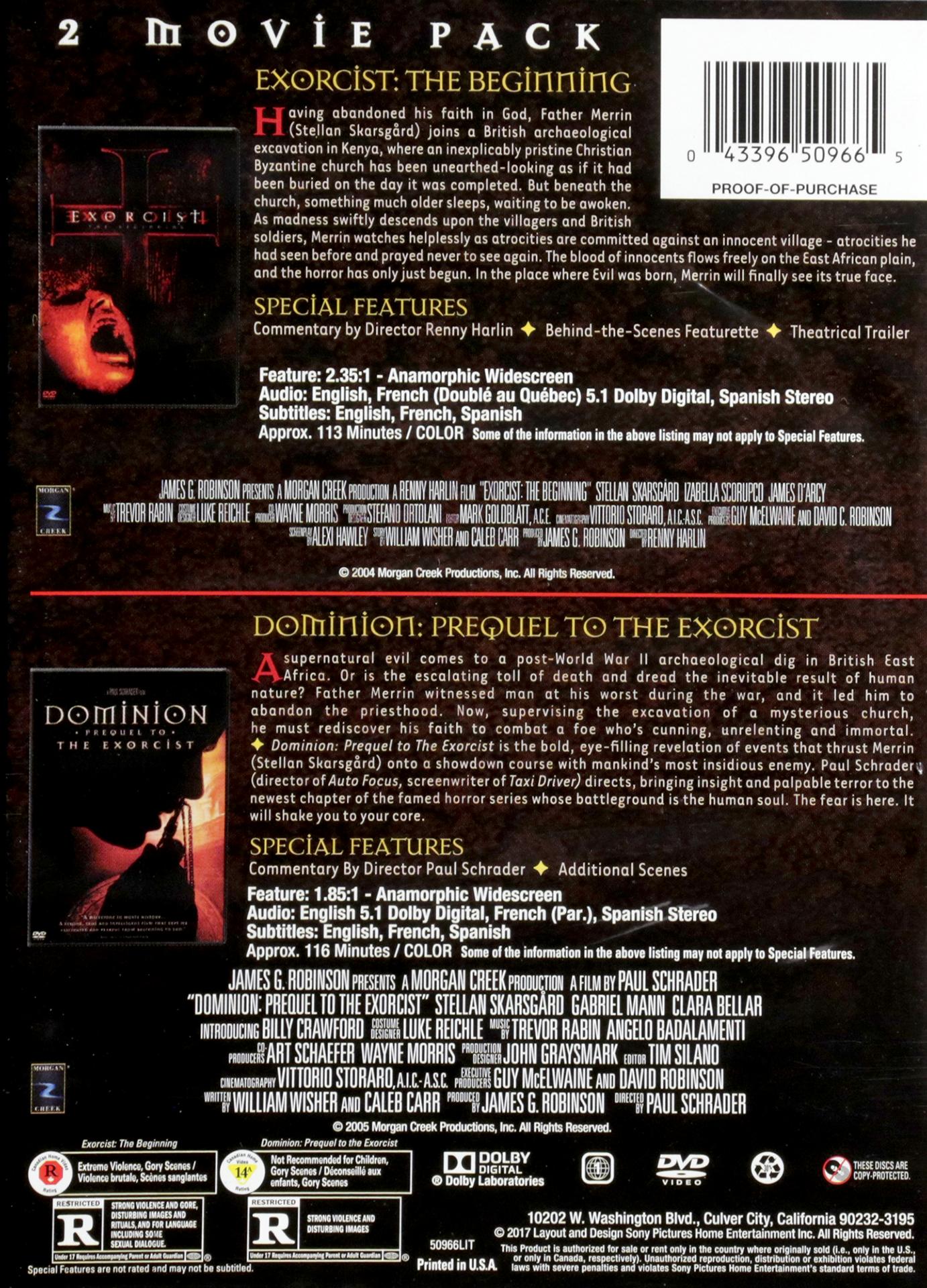 EXORCIST: The Beginning / DOMINION - HamiltonBook.com