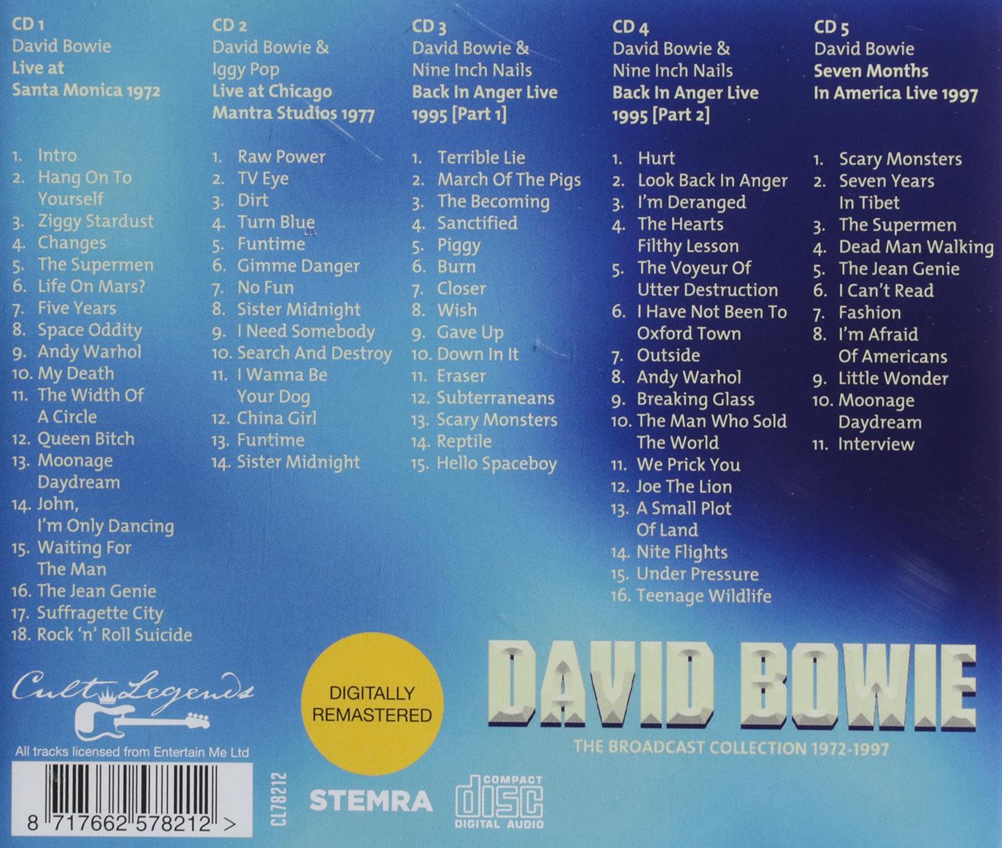 DAVID BOWIE: The Broadcast Collection 1972-1997 - HamiltonBook.com