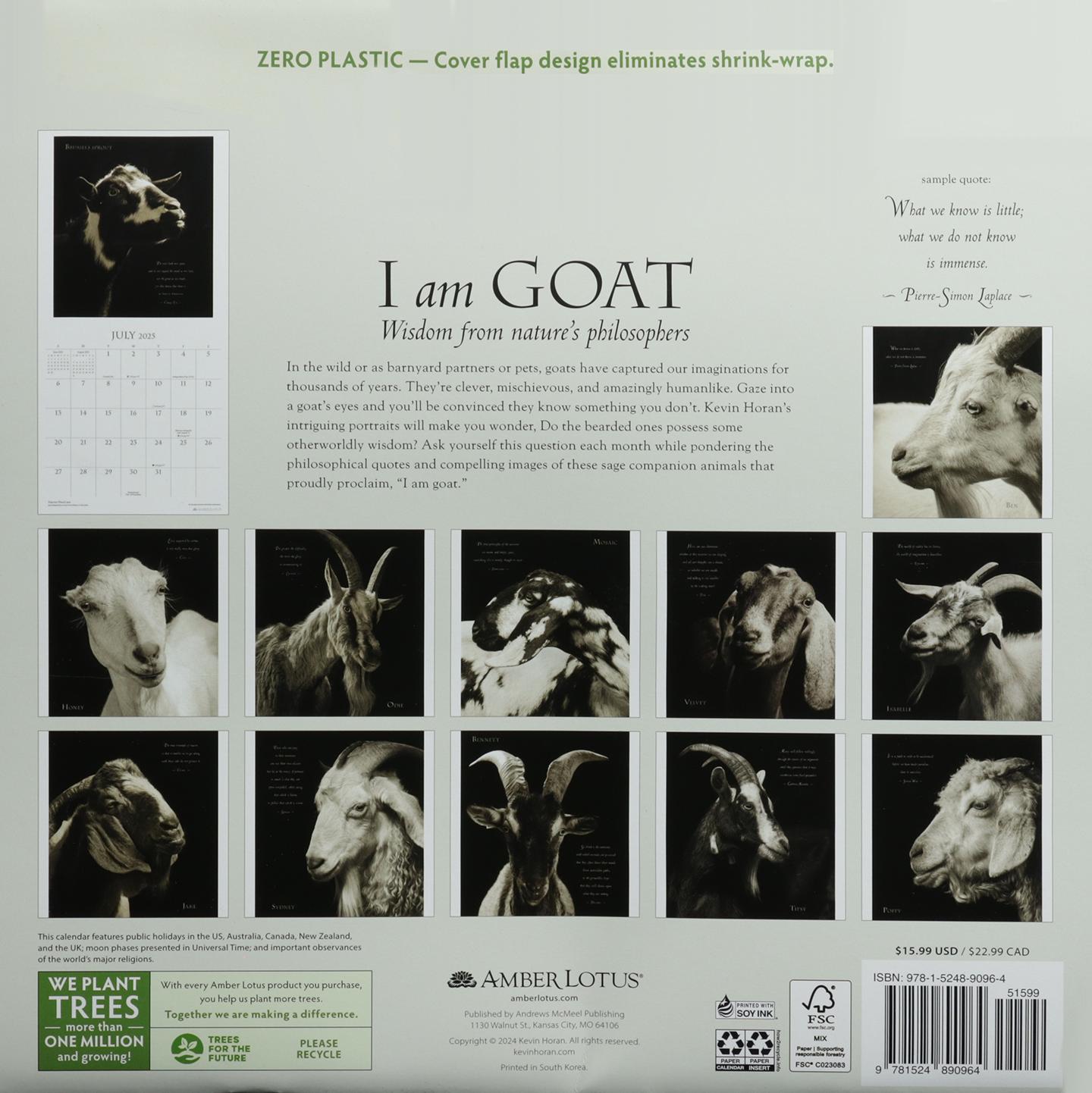 2025 I AM GOAT CALENDAR