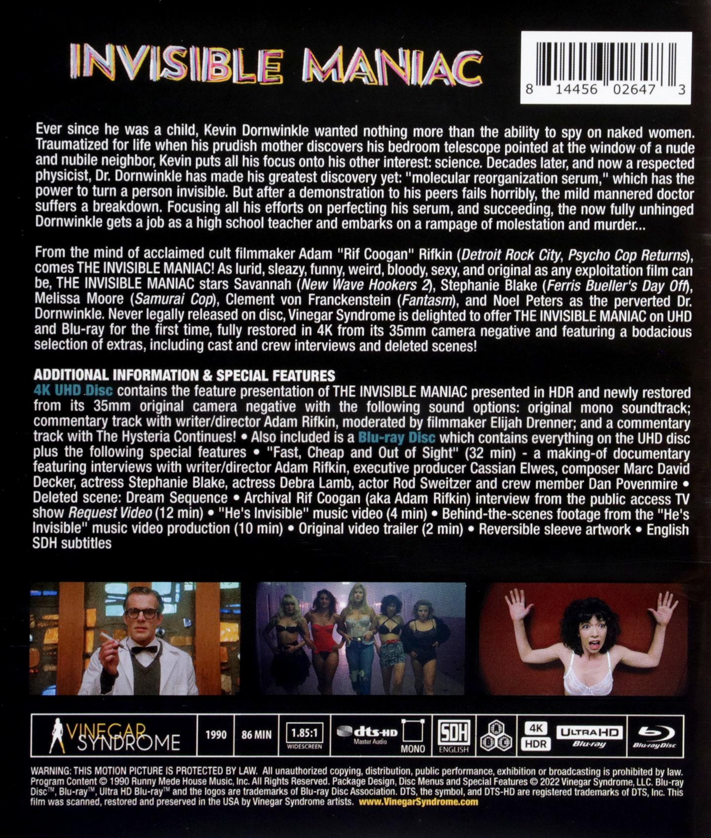 invisible maniac dvd