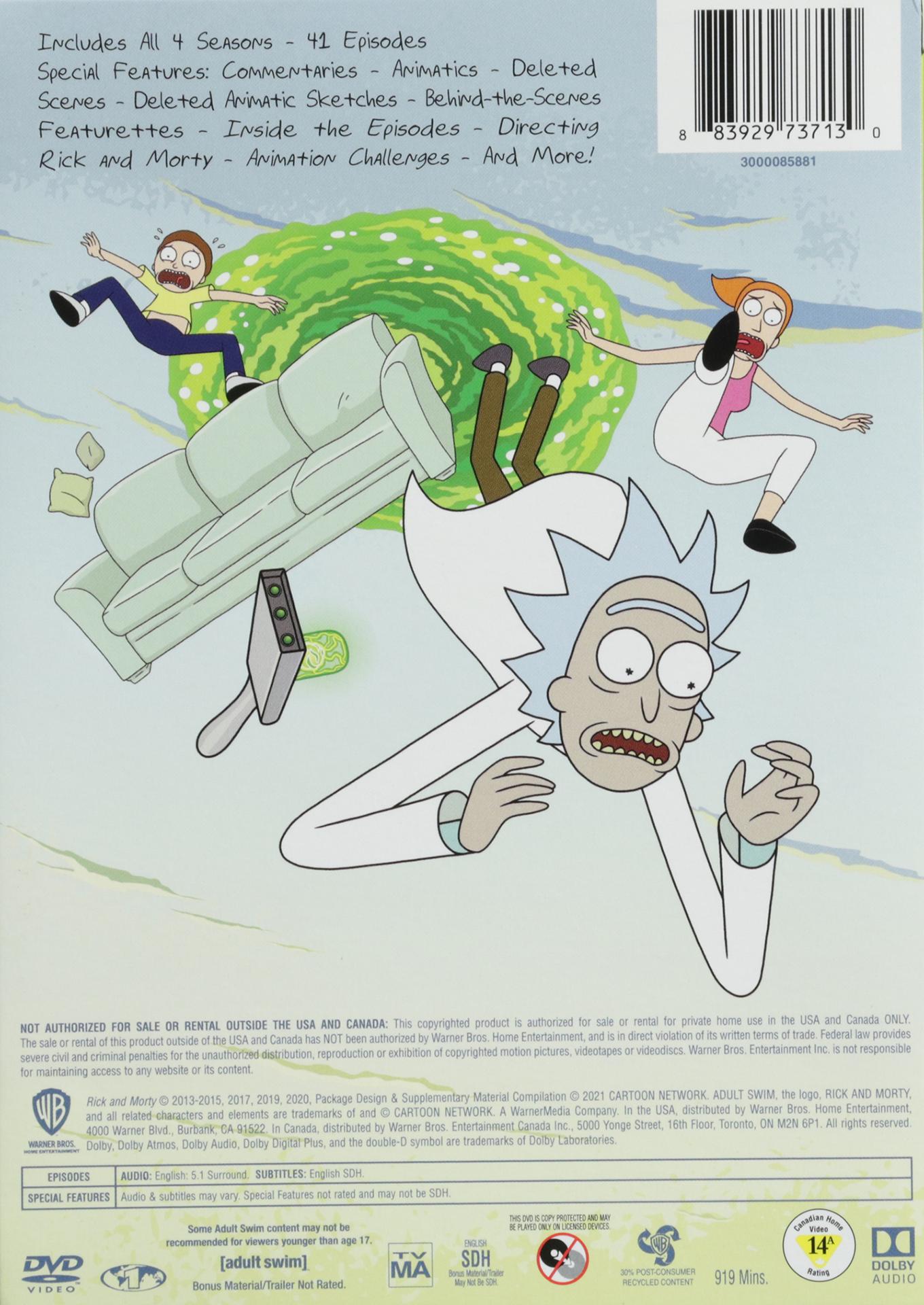 Rick And Morty: The Complete Seasons 1-4 - Hamiltonbook.com