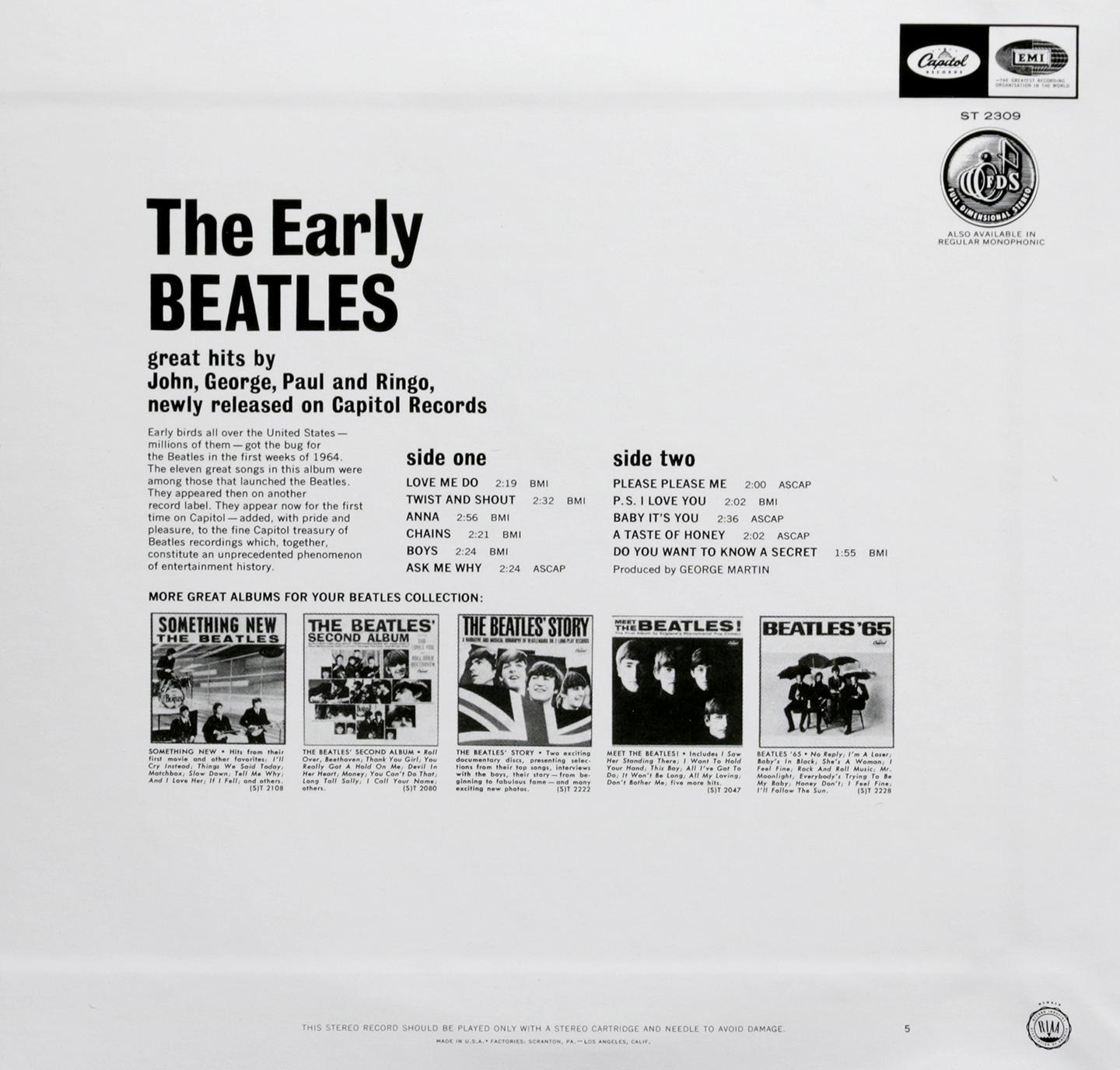 THE EARLY BEATLES - HamiltonBook.com