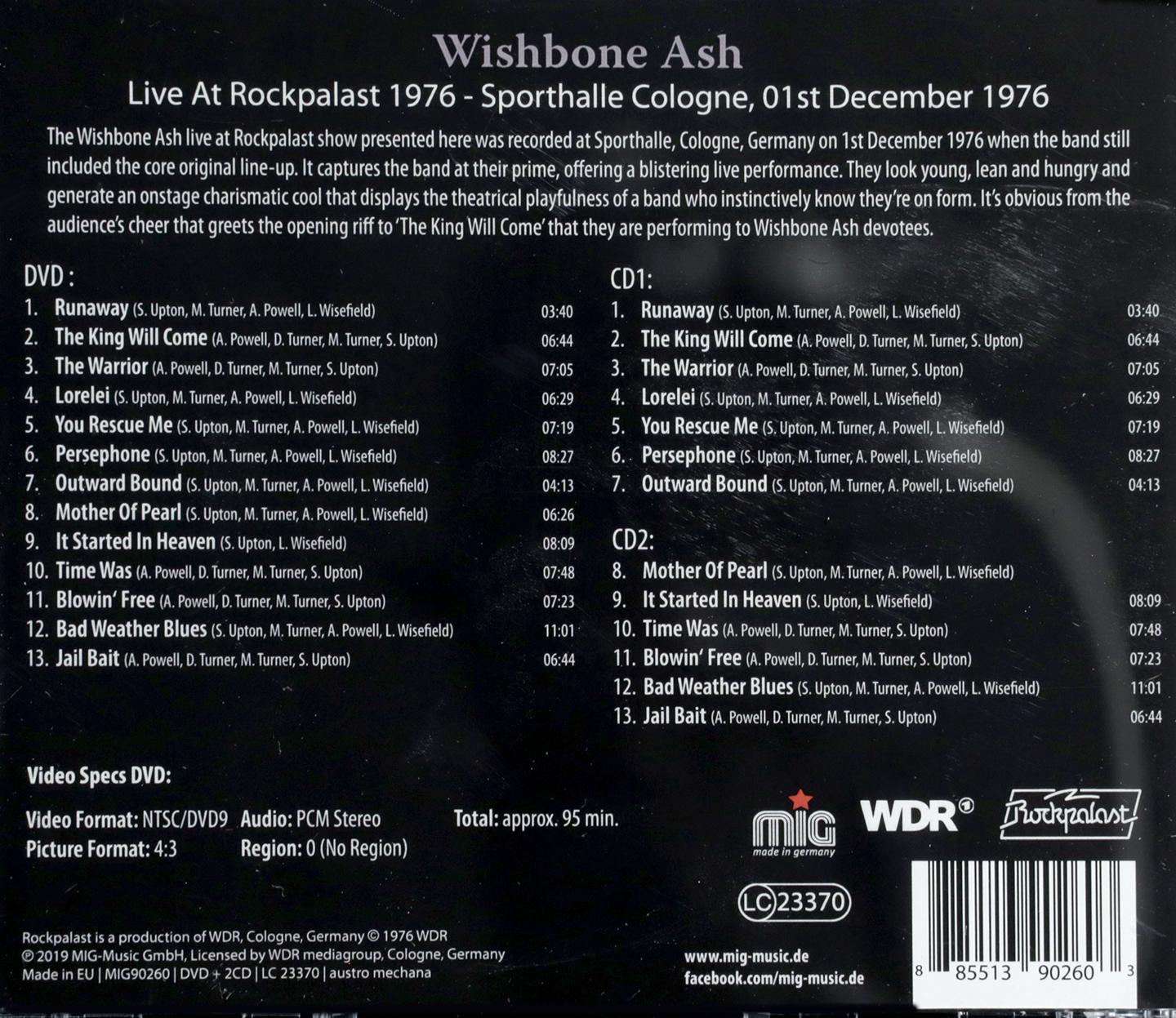 WISHBONE ASH: Live at Rockpalast 1976 - HamiltonBook.com