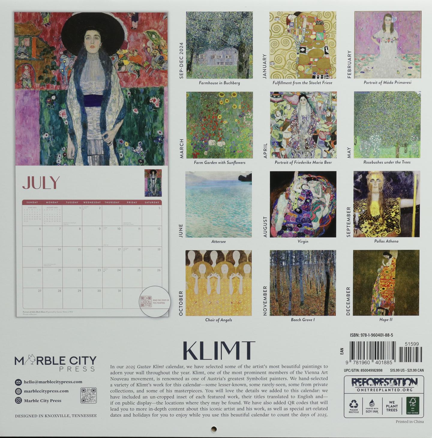 2025 KLIMT CALENDAR